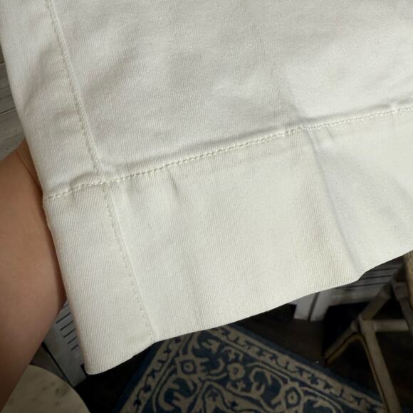 CABI Women's SIZE 2 Lido 5690 White Wide Leg Crop Denim Jeans High Rise Cuff - Picture 4 of 14